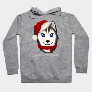 Cute Siberian Husky Drawing Hoodie